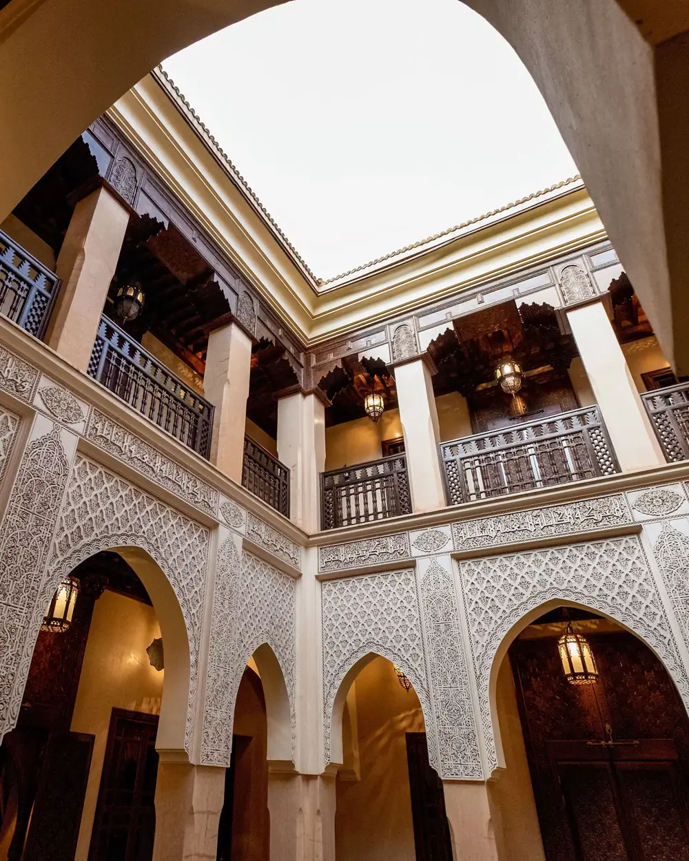 Patio d’un riad marocain