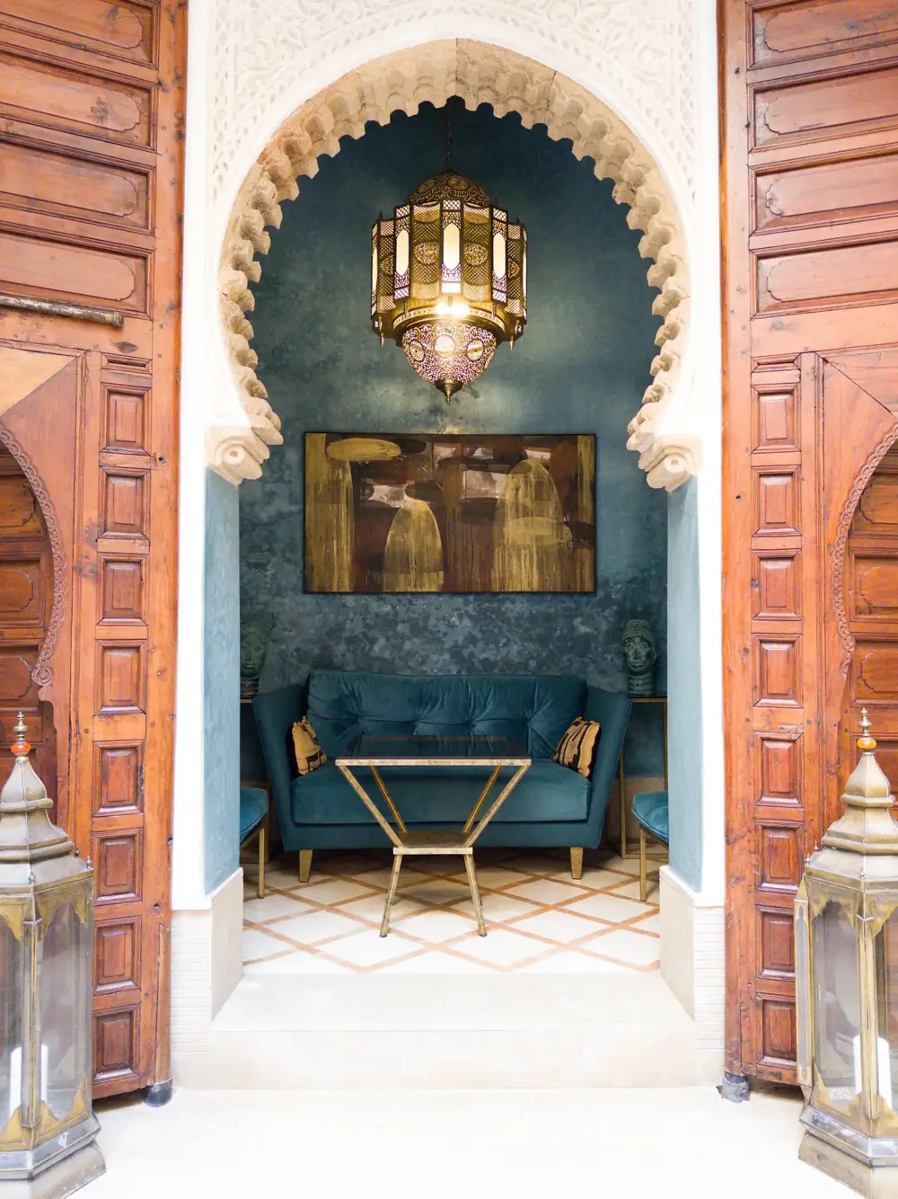 Patio d’un riad marocain